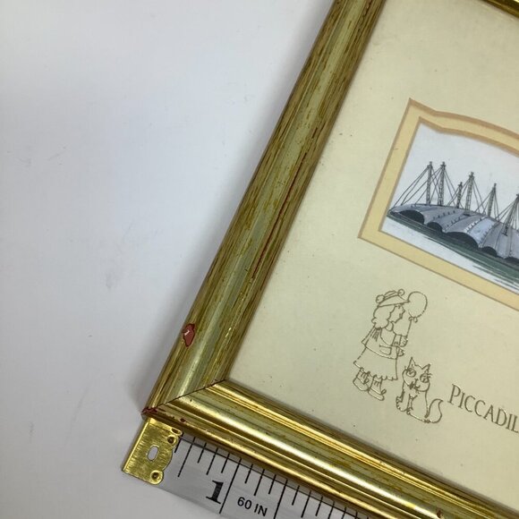 Diane Elson art London decoupage sketch pencil Piccadilly Circus John Ellam - Picture 9 of 10